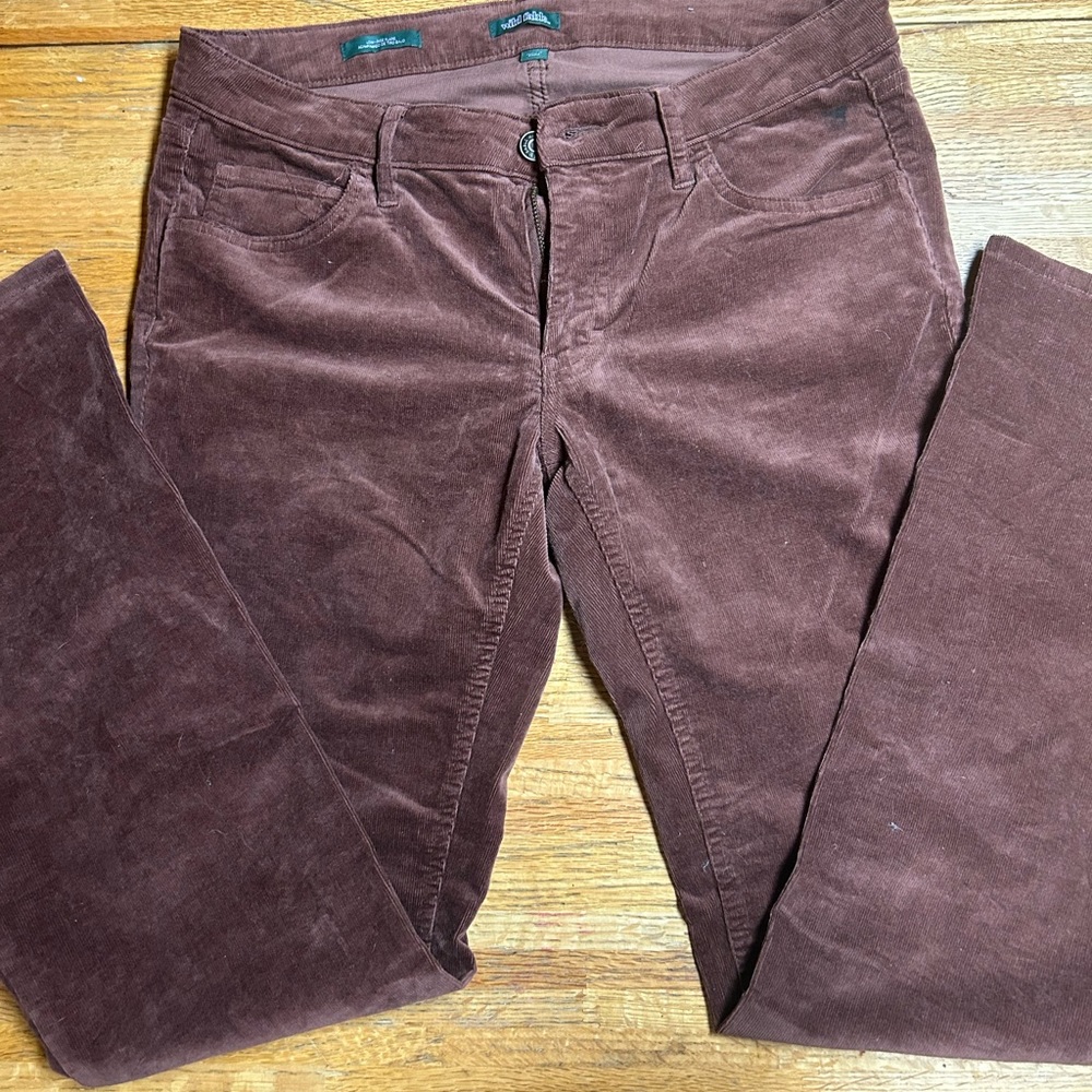 Brown corduroy flare pants